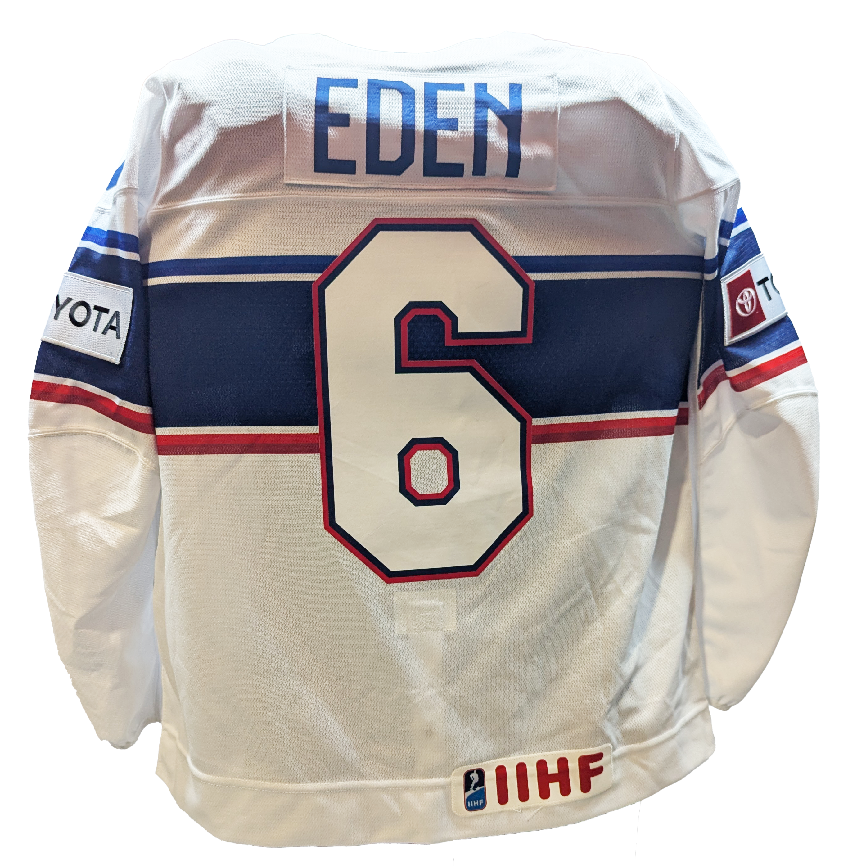 Nike - Maillot de match d'occasion de l'équipe américaine IIHF (blanc)